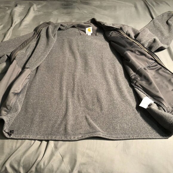 Carhartt Dalton Full‑Zip Fleece Jacket 103832‑036 Shadow Heather Men’s Size XXL - Picture 11 of 16